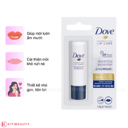 Son Dưỡng Môi Dove Essential Lip Balm Deeply Nourishing 4.8g